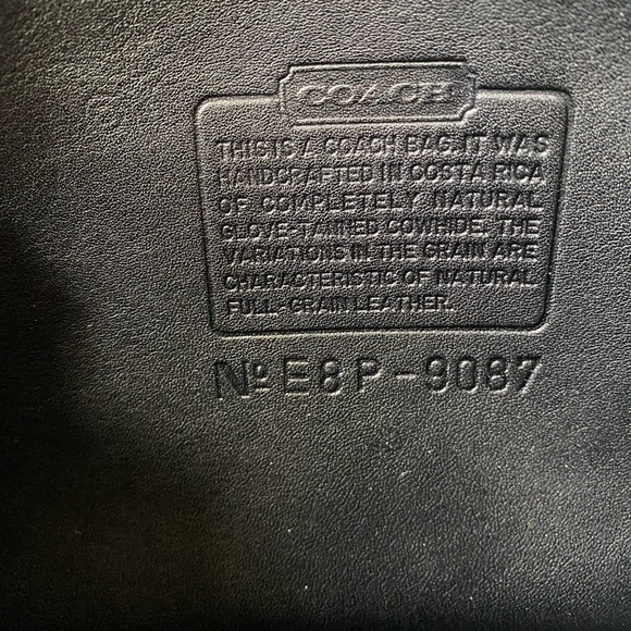 Vintage Coach Black Leather Metropolis Zip Shoulder Bag #9087 - Picture 8 of 8